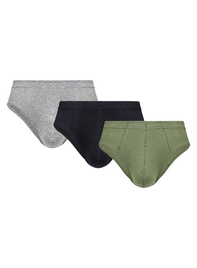 John Gladstone Mens Brief Inner Elastic Assorted Colors pack of 6 - Image 3